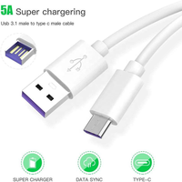 Kabel Data USB-C 5A Pengisian Cepat IOS Grosir Pabrik dengan Pelindung Anyaman Bahan TPE/PVC