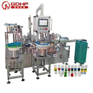 GDHP <span class=keywords><strong>Labios</strong></span> automáticos Aceite esencial Prensado Llenado Tapado Sistema de procesamiento de embalaje Máquina de llenado de línea para botella pequeña - Product Image 1