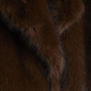 Chaqueta de moda para mujer, chaqueta de piel sintética marrón oscuro, abrigo de longitud media de poliéster 100%, chaqueta de invierno para mujer - Product Image 5