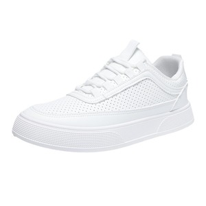 Zapatillas de skate, zapatillas blancas, zapatos de verano transpirables para hombre, estilo juvenil, nuevo modelo, suela gruesa, cordones modernos, ropa informal - Product Image 1