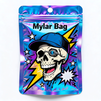 Emballage refermable avec logo personnalisé imprimé, pochette refermable à fermeture éclair, résistante aux odeurs, résistante aux enfants, sac en mylar
