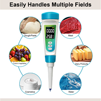 Testeur de pH numérique portable pour aliments avec écran LCD et température pour pâte viande fromage semi solides