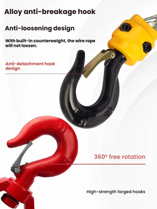 Portable <strong>Electric</strong> <strong>220V</strong> Small Crane Hoist Wire Controlled <strong>Winch</strong> for Home Decoration Machinery Industrial Equipment <strong>Electric</strong> - Product Image 2