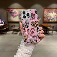 Coque de protection motif léopard effet vague d'eau pour iPhone 17 16 15 14 13 12 Pro Max 7 8 Plus XR XS
