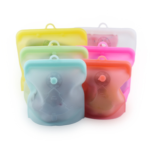 Grade Silicone Reusable Seal Food Storage Bags for Meat <b>Fruit</b> Veggies - Product Image 1