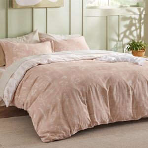 Hochwertiges <span class=keywords><strong>Queen</strong></span> <span class=keywords><strong>Size</strong></span> 3-teiliges Bettwäsche set Weich bedruckter Kissen bezug Doppelseitiger Bett bezug aus Polyester mit Blumenmuster und Reiß verschluss - Product Image 2