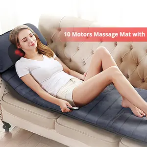 10 Vibration Motors Car and Home Full Body Vibration Massage Mat Heated Massage Mattress