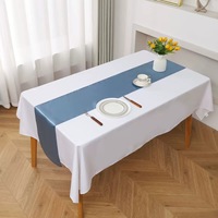 Nappe rectangulaire moderne unie en fibre écologique, finition lisse, pour mariages, banquets, anniversaires, décorations de table familiale