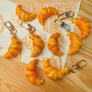 Llavero de PVC con diseño de comida simulada, personalizado, impreso con UV, promocional, con forma de hamburguesa y hot dog, con mosquetones - Product Image 2