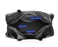 Grand sac à bandoulière fitness en PU pour hommes ensemble de sacs à bagages bagages bagages de voyage d'affaires étanches avec fermeture à glissière