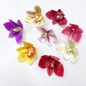 Z-010 diamètre 9.5cm simulé réaliste tactile Cymbidium <span class=keywords><strong>orchidée</strong></span> tête de fleur <span class=keywords><strong>pour</strong></span> meubles salon décoration accessoires de mariage - Product Image 2