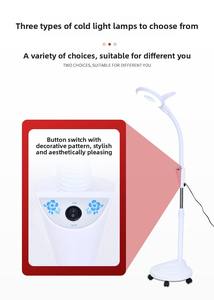 Lampada Ingrandente LED UFO a Luce Fredda con Protezione per gli Occhi, Controllo Touch/Pulsante/Manopola, Lampada da Terra con Ruote per Estetiste e Dentisti - Product Image 4
