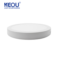 Nouveau ultra mince 5 w 7 w 9 w mince lampe monté par surface 12 w 15 w 20 w 24 w watts rond LED panneau lumineux