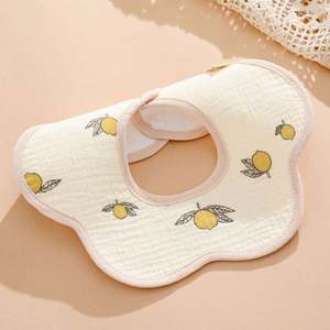 Bavoir pour bébé, bavoir double couche en crêpe, bavoir en gaze de coton, bavoir imperméable anti-régurgitation, bavoirs - Product Image 6