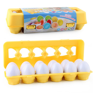 Commerci all'ingrosso di alta qualità Del Bambino Precoce giocattolo educativo di apprendimento 12 packs forma e la corrispondenza dei colori uovo per i più piccoli - Product Image 6