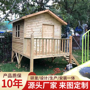 Casa de Juegos de Madera para Niños, para Jardín o Patio Trasero, Fácil de Montar, Madera Tratada a Presión, de 3 a 12 Años - Product Image 3
