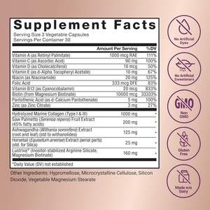 תוסף תזונה לחיזוק השיער של OEM, 90 כמוסות עם ויטמינים ותמציות צמחים לשיער מלא יותר - Product Image 4