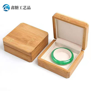 Wooden Jewelry Box <b>Ring</b> <b>Storage</b> Elegant Rectangle 6x6x4.7cm Gift Packaging - Product Image 2