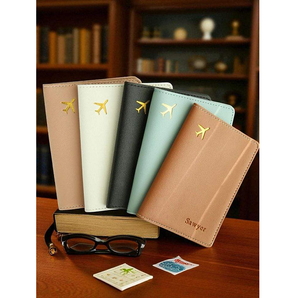 Premium Quality Luxury Handmade Faux Leather <b>Passport</b> Holder Customizable Card Slots RFID Blocking Credit Card Holder Bi-fold - Product Image 1