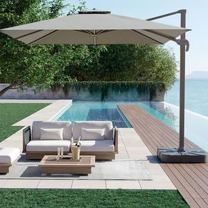Y sombrilla cuadrada Roma paraguas al aire libre Offset venta directa de fábrica impermeable voladizo jardín <span class=keywords><strong>Patio</strong></span> sombrilla Hotel uso moderno - Product Image 1