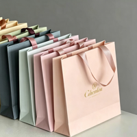 Tas Belanja Karton Putih Daur Ulang yang Diperkuat dengan Logo DIY untuk Pameran & Kemasan Hadiah & Ritel Mewah