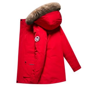 Chaqueta de invierno de plumón de pato para <span class=keywords><strong>mujer</strong></span>, Parka larga forrada de doble grosor con capucha, Abrigo acolchado de L-5XL - Product Image 6