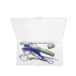 Exquisito Juego de Tijeras Vintage con Tubo de Almacenamiento para Agujas, Punzón, Hilo para Agujas <span class=keywords><strong>y</strong></span> <span class=keywords><strong>Dedal</strong></span> - Product Image 6