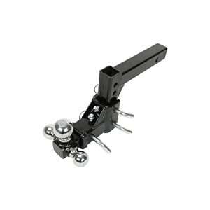 6 Trous 3-Ball Triple Ball Swivel Réglable Drop Turn Remorque Remorquage 2 ''Hitch Mount Réglable Ball Mount pour 2" Récepteur Noir - Product Image 4