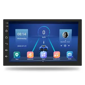 Pemutar multimedia mobil android, 7 inci 4g 64g carplay DSP 4gsim 8 core radio stereo gps 2 din layar sentuh Bluetooth audio video pemutar multimedia