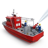 Bateau de lutte contre les incendies en alliage d'aluminium de 11,5 m, bateau de lutte contre les incendies portuaire, système de lutte contre les incendies à double moteur hors-bord