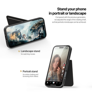 เคสโทรศัพท์แบบใส่การ์ดอเนกประสงค์สำหรับ iPhone 16 Pro, เคสป้องกันแบบแม่เหล็กสามในหนึ่งสำหรับ iPhone 15 Plus - Product Image 1