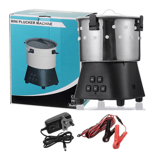 Plumeuse portable 12V mini pour cailles, en acier inoxydable et ABS, pour petits oiseaux et volailles, avec fonction minuterie pour colombes et pigeons - Product Image 1