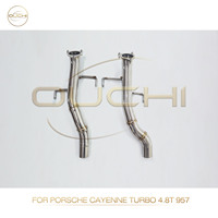 Ouchi Acier inoxydable de haute qualité pour Porsche Cayenne Turbo 4.8T 957 Système d'échappement avant Pièces de performance automobile