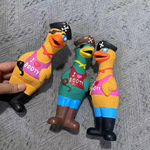 Jouet pour chien amusant en latex vert élastique coloré qui couine - Product Image 4