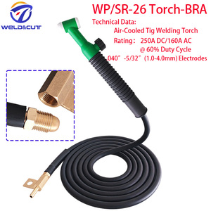 Torche de soudage refroidie par air TIG WP26 WP26V WP26FV Série 250A DC/160A AC - Product Image 1