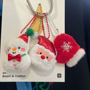 Llavero de Peluche de Dibujos Animados al por Mayor, Colgante de Papá Noel, Alce y Muñeco de Nieve, Ideal para Decoración de Mochilas Escolares - Product Image 3