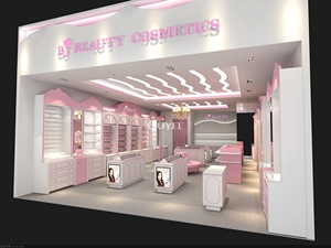 Bán lẻ gỗ cửa hàng mỹ phẩm hiển thị Kệ trang điểm đứng Showcase hiển thị trường hợp - Product Image 4