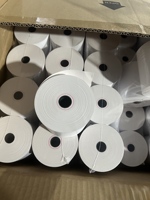 Papier de caisse enregistreuse POS sans BPA, marque MX, 80*80mm, vente en gros, avec impression de logo