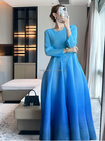 Robes abaya plissées pour femmes décontractées élégantes surdimensionnées à la mode