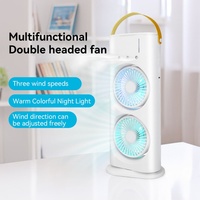 Ventilateur de refroidissement à eau avec réservoir de 400 ml, brumisateur, climatiseur, humidificateur avec télécommande, lumière LED colorée