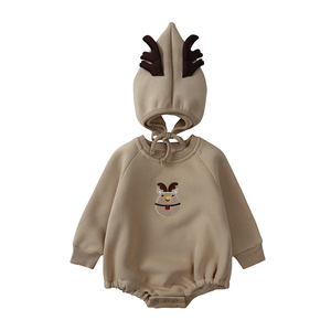 Tutina in pile caldo di cotone per neonati, a maniche lunghe, lavorata a maglia, ricamata, per autunno inverno, per neonati e neonate - Product Image 6