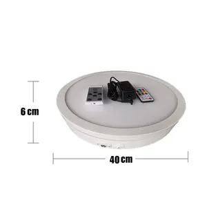 NEW 40cm RGB LED Electric Turntable Rotating Display Stand Christmas Atmosphere Light Product 360 Display Photography rotator
