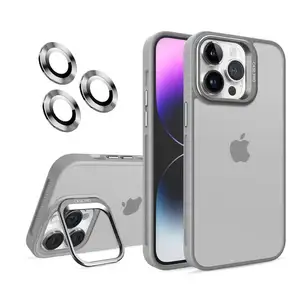 Luxury designer i phone cover stand with len kit mobile phone accessories For apple fundas iPhone 14 pro max original clear case