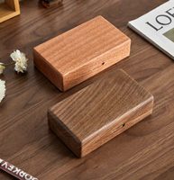 Boîte à bijoux en bois massif avec doublure en velours, fermeture magnétique, rangement pour bagues et colliers, organisateur de cadeaux pour les voyages et la maison