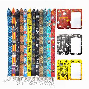 Adjustable Lanyard Set with Mystical Badge Holder & Keychain Enchanted Emblem Design Made of Durable Polyester