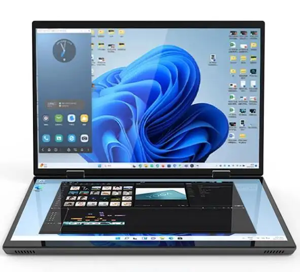 Libro di Yoga 14D 360 gradi doppio schermo notebook flip full-size dual IPS schermo per laptop leggero computer portatile sottile