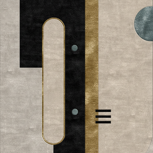 Alfombra de seda de bambú moderna hecha a mano 2023, diseño tibetano, técnica de pila cortada, juego de alfombra de área con patrón abstracto de felpa, sala de estar para el hogar - Product Image 1