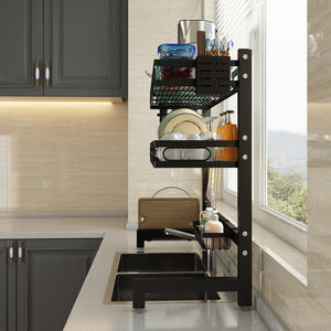 Estante de Almacenamiento Multifuncional para Fregadero de Cocina, Tamaño L, Escurridor de Platos de Secado Rápido con Estante para Organización de Platos y Utensilios - Product Image 3