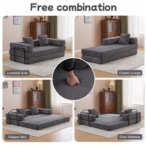 Nuevo sofá cama extraíble comprimido al vacío de 2 plazas Sofá cama modular comprimido de 2 plazas que cabe en una caja - Product Image 3