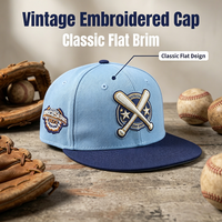 Gorras Snapback Ajustadas Azul Cielo con Bordado Completo, Estilo Urbano Personalizado para Exteriores